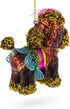 Sophisticated Blown Glass Poodle Christmas Ornament