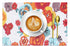 Ruvanti Placemats Set of 6, 100% Cotton 13x19 Inch, Modern Dining Table Decor, Kitchen & Table Linens, Multi Flower