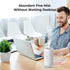 Portable Mini Humidifier, 350ml Quiet Small Cool Mist Humidifiers USB Personal Desktop Humidifier for Bedroom Office Plants Car Baby Nursery with 2 Mist Modes Auto Shut-off (White) by KQLKJ