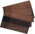 SHACOS Placemats Set of 4, Woven Vinyl Table Mats, Ombre Coffee Black, Heat Resistant, Wipe Clean