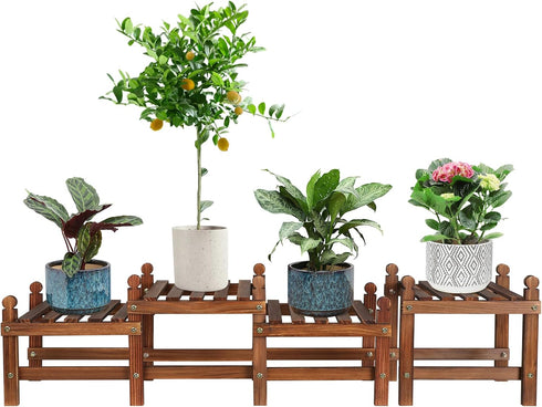Wood Flower Stand Small Plant Stand Indoor Outdoor Plant Shelf Low Window