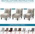 Armless Armless Liykimt Accent Slipper Chair Cover Slipcover,Slipper Chair Without Arms Fabric Stretch Spandex