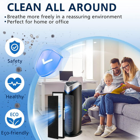 FLT4825 True HEPA Filter B Replacement Compatible with G-guardian Air Purifier Models AC4825 AC4300