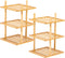 2Pcs 3-Tier Cabinet Organizer Shelf - Bamboo Corner Rack for Kitchen Counter,