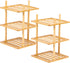 2Pcs 3-Tier Cabinet Organizer Shelf - Bamboo Corner Rack for Kitchen Counter,