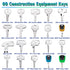 60 Set Bullozers Heavy Equipment Keys Master Consturction Ignition Keys for Kubota JCB Cat Yanmar Honda Ditch Witch