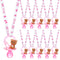 Coume 36 Pcs Shower Party Pacifiers Necklace Bear Bottle Acrylic Pacifiers Charm