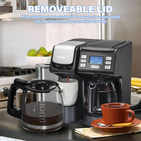 12 Cup Coffee Maker Carafe Replacement Pot for Hamilton Beach Flexbrew Models: 49902, 49915, 49905C, and more