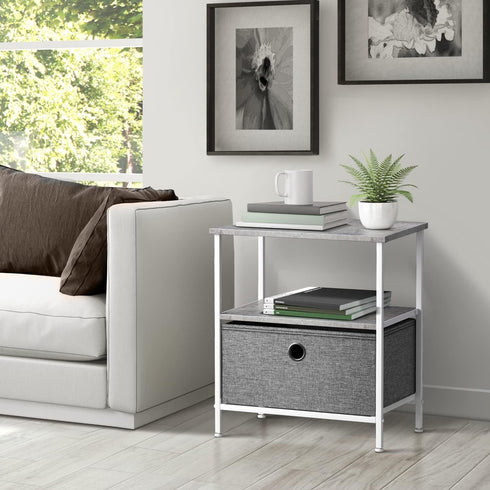 1-Drawer Closets, Sorbus Nightstand Shelf Storage - Bedside Furniture & End Table Chest Dresser with Steel Frame, Wood