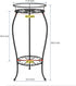 2 FaithLand Plant Stand, Metal Planter Holder Indoor Outdoor, Tier Round Potted Supports Rack, Corner Display Shelf