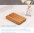 Teak Soap Dish for Shower, Pack of 2 by HTB, Wood Decorative Bath Soap Holder for Kitchen, Bathroom, Sink