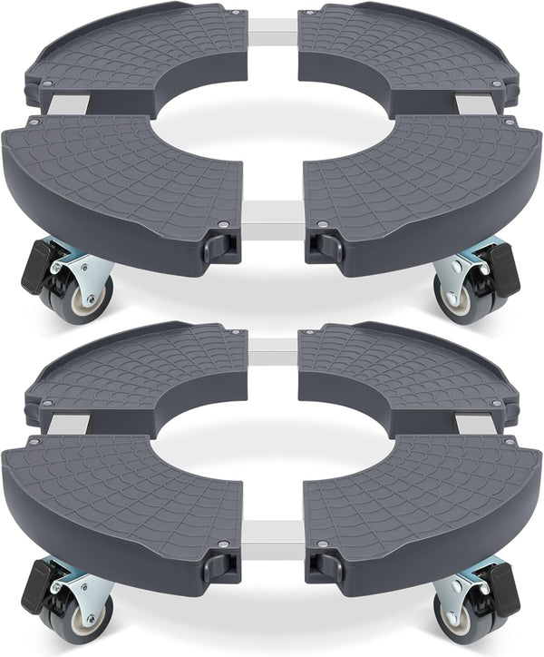 W B D WEIBIDA Round Dolly with Wheels Heavy Duty, Adjustable Pot