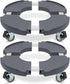 W B D WEIBIDA Round Dolly with Wheels Heavy Duty, Adjustable Pot