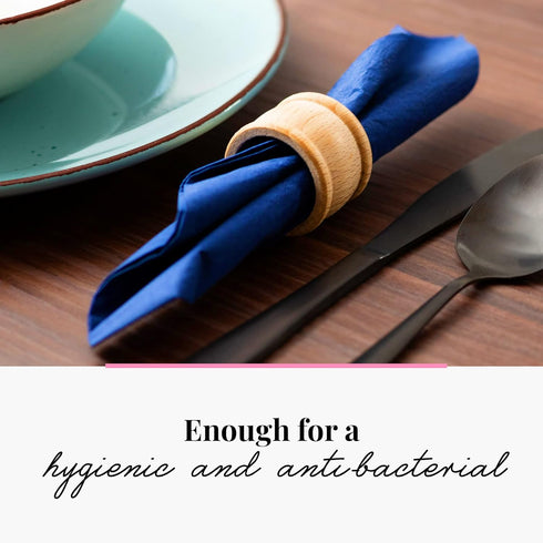 tuuli Kitchen Wooden Napkin Rings, 6-Piece Set for Table Decoration, 1.69 x 1.26 inches