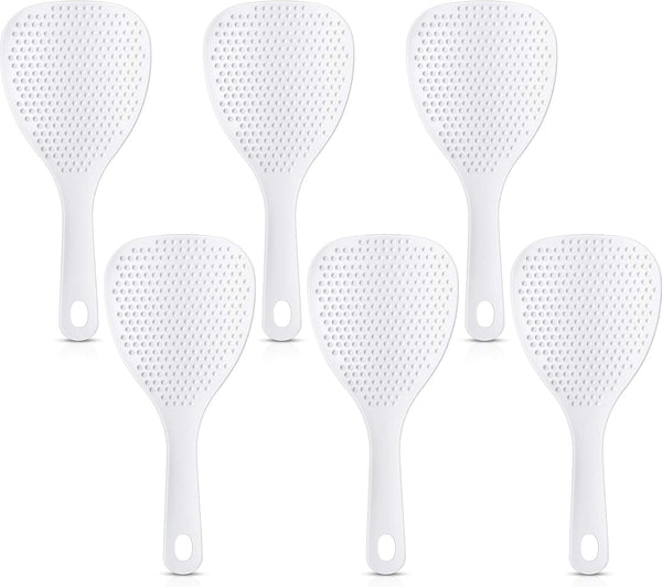 Boao 6 Pcs Rice Paddle, 7.5 Inch, Plastic Non Stick Rice Spoon