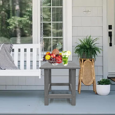Meluvici Outdoor Side Table, HDPS Single Adirondack Side Table Weather Resistant, Table for Adirondack Chair, Outside