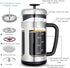 Easyworkz Stainless Steel French Press Coffee Tea Maker, 34 oz with Soft Grip Handle