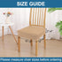 Set 2, Smiry Waterproof Seat Covers for Dining Room Chairs of Stretch Jacquard Removable Washable Chair Seat Slipcovers
