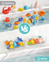 2 Pack, Bath Toy Storage Organizer Transparent Bath Toy Holder with Drain Holes, Durable Plastic Bathtub Toy Storage