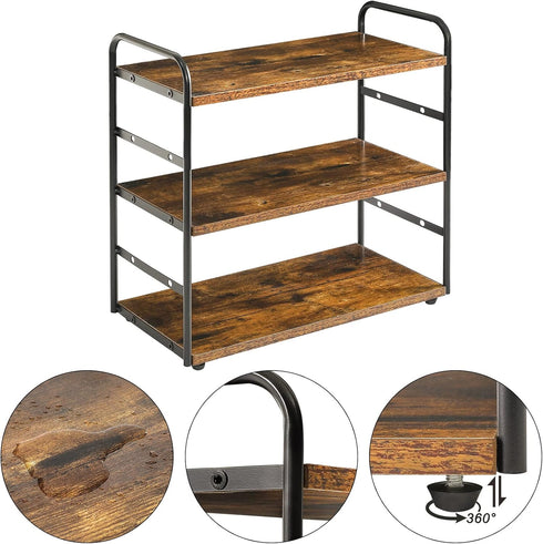 3-Tier Counter Countertop Counter TWJ001H IBUYKE Bathroom Organizer, Tray Storage Shelf, Kitchen Spice Rack Standing