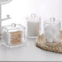 Tbestmax Plastic Qtips Holder, 10/7 OZ Cotton Ball/Swabs Dispenser, 3 Pcs Apothecary Jar Organizer for Bathroom Storage
