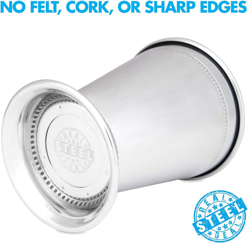 Mint Julep Cups: Stainless Steel Glasses, Set of 2 or Set of 4, 12 oz Metal Cocktail Glasses for Parties
