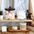 Premium Quality Plastic Apothecary Jars, Qtip Holder Bathroom Vanity Storage Organizer Canister for Cotton Swabs