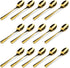 15 Packs Demitasse Espresso Spoons, 4.3 Inch Mini Gold Coffee Spoon, Stainless Steel Small Spoons for Dessert