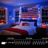 99ft 300LED 16 4th LAMPHOME Red White and Blue Patriotic String Lights, Modes Red White Blue LED Lights Plug