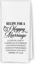 Funny Kitchen Towels: Just Married Gifts, 16x24 Inch Dish Towels for Couples, Newlyweds, Him, Her, Bride, Groom