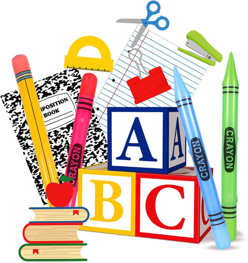 Resholder 14 Pcs Giant School Theme Party Decorations ABC Alphabet Party Favor Box