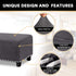 PrinceDeco Real Velvet Plush Ottoman Cover Soft Rectangle Folding Storage Covers Furniture Protector Removable