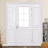 MIULEE 25 x 40 Inches Sidelight Sheer French Door Curtains, Light Filtering Window Treatment with Tieback - 2 Panels,