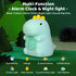 Dinosaurs Alarm Clock with Night Light for Kids with Sleep Training and Sound Machine, Rechargeable Silicone Lamp OK