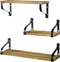 Love-KANKEI Floating Shelves Wall Mounted Set of 3, Rustic Wood Wall Storage