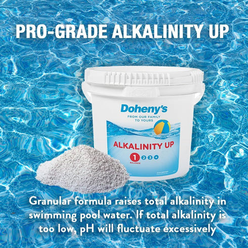 5 lb Doheny's Alkalinity Up | Pool Alkalinity Increaser | Raises Total Alkalinity & pH | Water Balancer | Fast Acting |