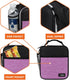 opux Premium Insulated Lunch Box, Soft School Lunch Bag for Kids, Heather Purple