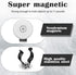 LEIFIDE Magnetic Hook Round Base Magnet Fastener with Steel Clip, Chrome Plate Heavy Duty Magnetic Holder for Indoor