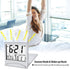 Digital Travel Alarm Clock, Battery Operated, Portable Large Number Display with Temperature, Silver