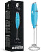 Bean Envy Milk Frother Handheld for Coffee, Electric Mini Drink Mixer & Coffee Foamer Wand with Stand (Light Blue)