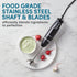 Elite Gourmet Immersion Hand Blender 500 Watts, 2 Speed Mixing, Stainless Steel Blades, Black