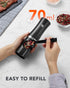 Set 2 FORLIM Rechargeable Electric Salt and Pepper Grinder with Charging Base, Automatic Pepper Mill, Adjustable