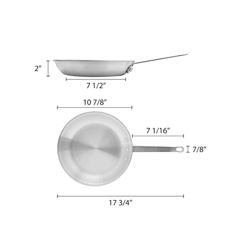 Thunder Group Fry Pan, 10" dia., 3.5 mm thick, aluminum, satin-finish, NSF, riveted handle, hanging hole
