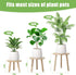 SEQUEDA 3-Pack 6-12 Inch Wood Plant Stands Indoor, Single Plant Stand for Pots, Mid-Century Modern Plant Stool, Tall