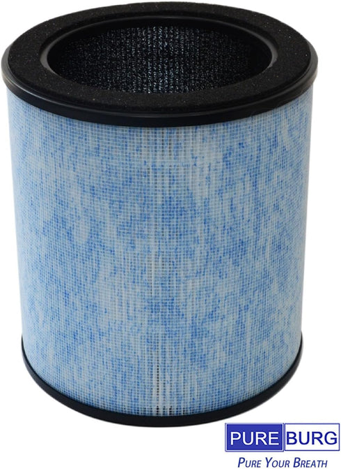 PUREBURG MK03 Replacement Filter Compatible with AROEVE MK03 DH-JH03 and POMORON MJ003H Air Purifier, H13 4-Stage Filtration 2-Pack