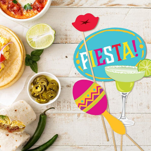 Fiesta Photo Booth Props by PartyGraphix - Perfect Mexican Decor for Fiesta Party Decorations