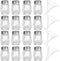 12 Pcs Mini Salt and Pepper Shakers Bulk, 0.5 oz Small Cube Glass Spice Shaker with Plastic Mini Funnels for Kitchen,