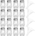 12 Pcs Mini Salt and Pepper Shakers Bulk, 0.5 oz Small Cube Glass Spice Shaker with Plastic Mini Funnels for Kitchen,