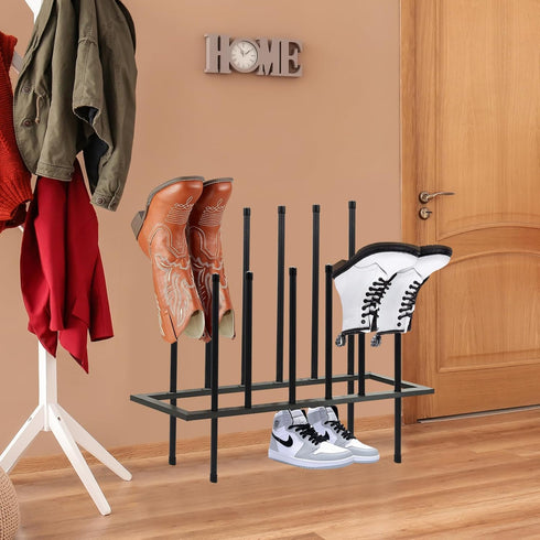 HIEDUYT Closet Closet 6 Boot Rack Shoe Cabinet Metal Shoe Rack for Shoe Organizer for for Pairs Free Standing Shoe