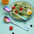 Berglander Rainbow Salad Server Set, Stainless Steel with Titanium Colorful Plating, Pack of 2
